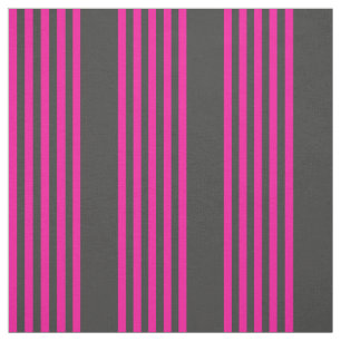 Tecido Fuchsia e carvão de cinco faixas