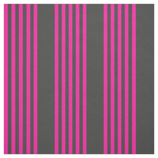 Tecido Fuchsia e carvão de cinco faixas (Modelo)