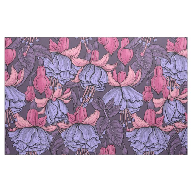 Tecido Fúcsia em rosa e violeta (Fat Quarter)