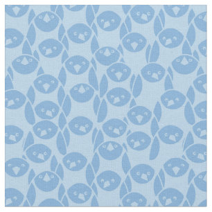 Tecido Fundo azul do teste padrão dos pinguins