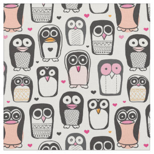 Tecido fundo da ilustração do pássaro do pinguim