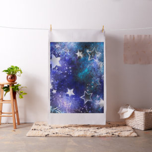 Tecido Fundo de Espaço com Estrelas