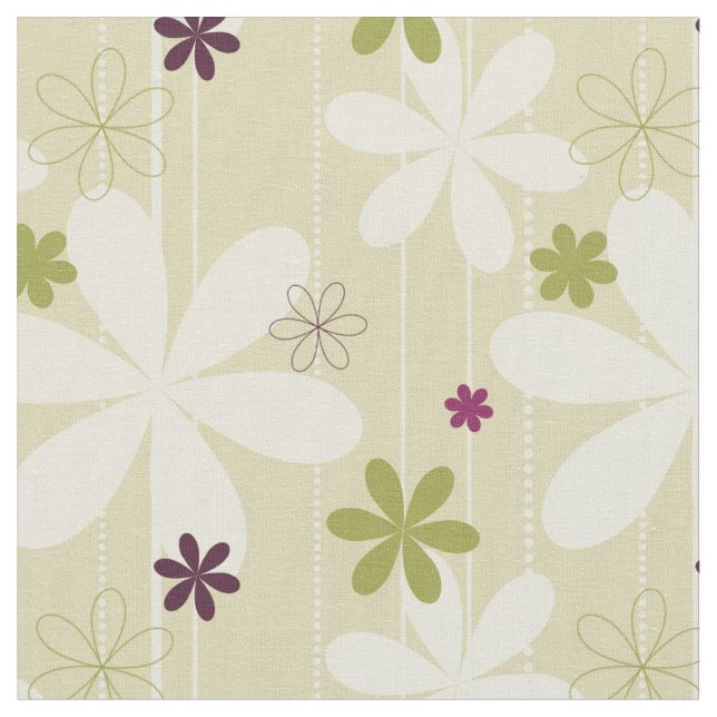 Tecido Fundo floral retro (Detalhe)