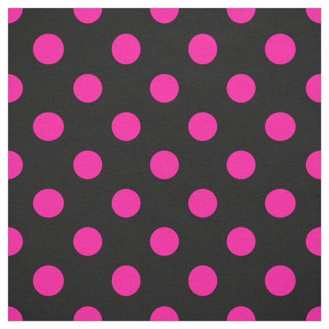Tecido Fundo Preto Pontos Pink (Modelo)