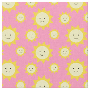 Tecido Fundo Rosa Rosa Amarelo Feliz