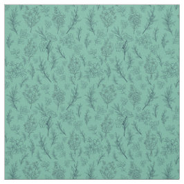 Tecido Fundo Verde Floral Transparente