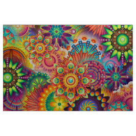 Tecido Funky Retro Pattern Abstrato Bohemian