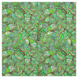 Tecido Funky Swirled Abstrato Verde