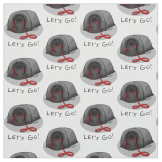 Tecido Funny Let's Go! for a Walk Pekingese Dog (black)