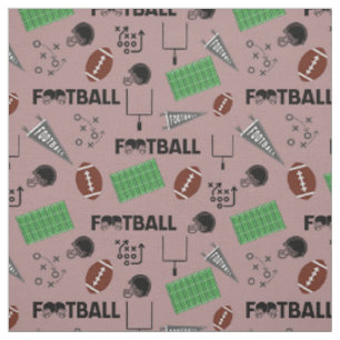 Tecido Futebol divertido em rosa-Cinza escuro