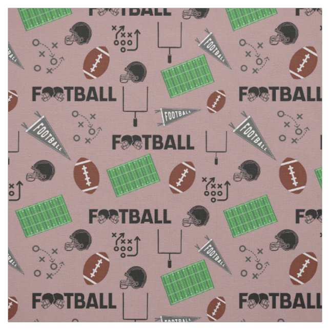 Tecido Futebol divertido em rosa-Cinza escuro (Modelo)