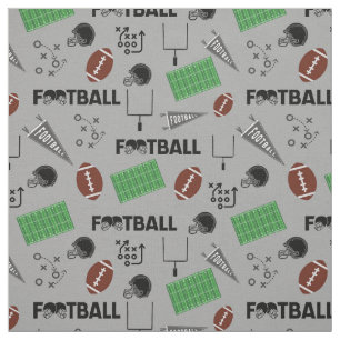 Tecido Futebol divertido na Cinza