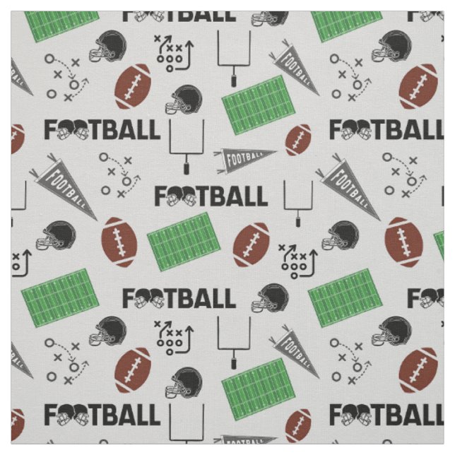 Tecido Futebol divertido na Cinza pálida (Modelo)