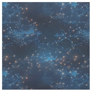 Tecido Galáxia Azul Abstrato