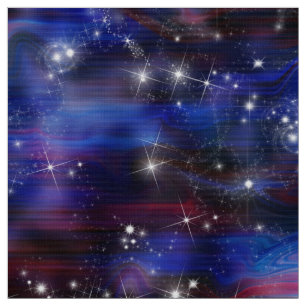Tecido Galáxia roxa linda imagem de céu estrelado