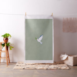 Tecido galho de oliveira voador da paz da pomba