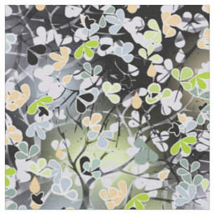 Tecido Galhos de primavera de abstrato sem costura folhas