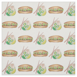 Tecido Galinha Comida vietnamita Pho Pork Banh Mi Sandwic