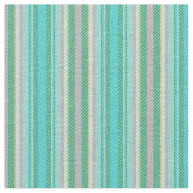 Tecido Gamas Geométricas de Abstrato Verde, Teal e Rosa (Detalhe)