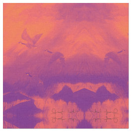 Tecido Gansos em Vermelho