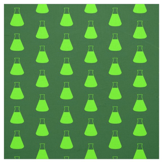 Tecido Garrafa de Erlenmeyer verde (Modelo)