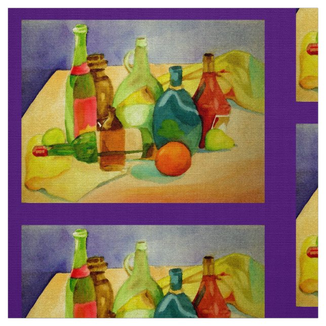 Tecido Garrafas de Aquarela (Modelo)