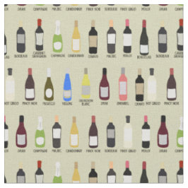 Tecido Garrafas de Vinho com Nomes Patenteados