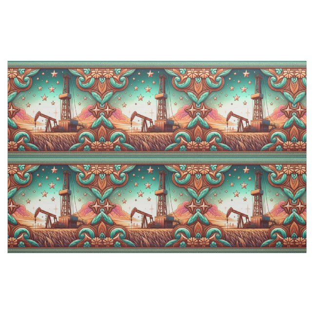 Tecido Gasolina De Óleo Com Impressão De Couro (Fat Quarter)