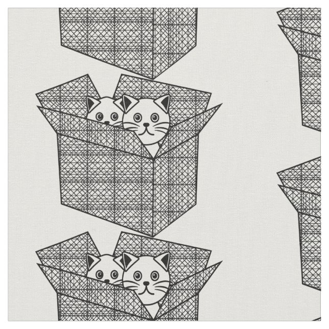 Tecido Gatinhos em uma caixa Thunder_Cove (Detalhe)