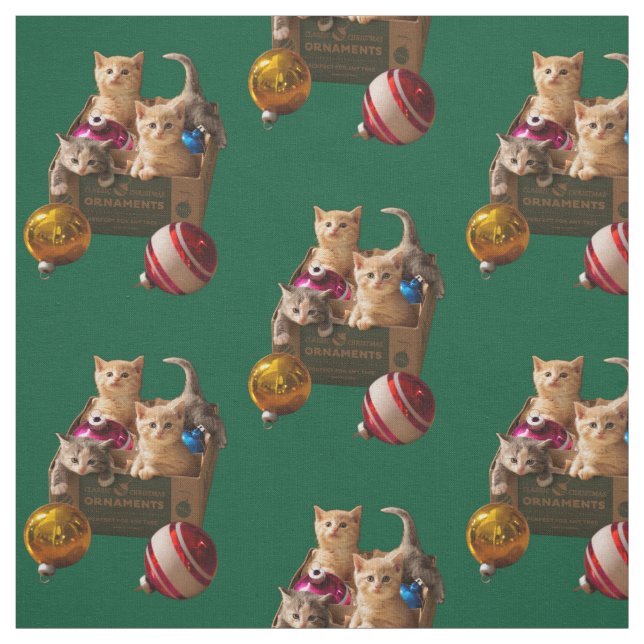 Tecido Gatinhos na Caixa de Ornamento (Modelo)