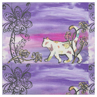 Tecido Gato da borboleta