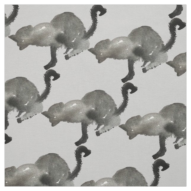 Tecido Gato-de-leite preto (Modelo)