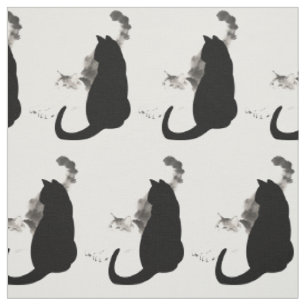 Tecido Gato Divertido Animais de Estimação Amante de Anim