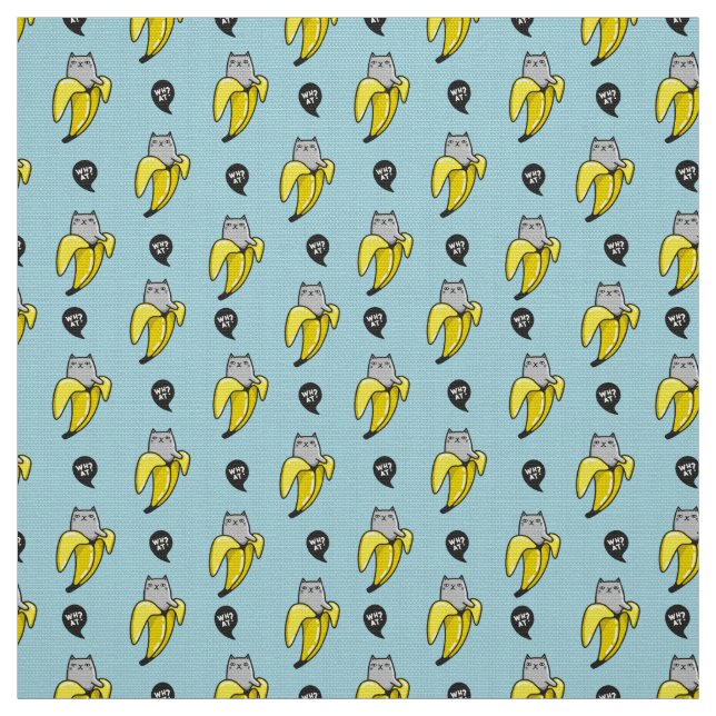 Tecido Gato na banana (Modelo)