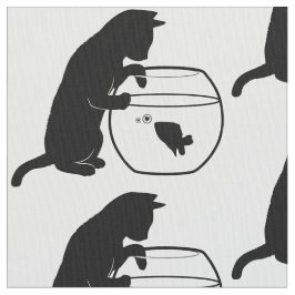 Tecido Gato que alcança em Fishbowl na silhueta
