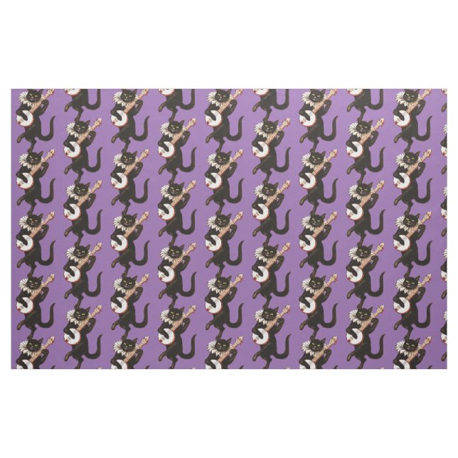 Tecido Gato que joga o banjo Thunder_Cove (Fat Quarter)