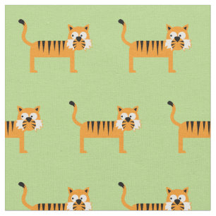 Tecido Gato Verde-De-Boca-Bebê-De-Tigre