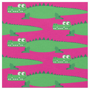 Tecido Gators Gators Kids Alligator Crocodilo Cartoon Ros