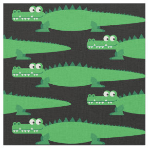 Tecido Gators Kids Alligator Crocodile Cartoon