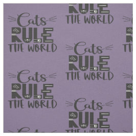 Tecido Gatos governam os sussurros de cartas da moda mund