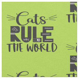 Tecido Gatos governam os sussurros de cartas da moda mund