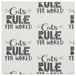 Tecido Gatos governam os sussurros de cartas da moda mund