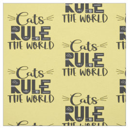 Tecido Gatos governam os sussurros de cartas da moda mund