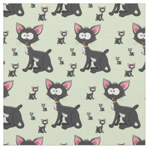 Tecido Gatos Negros Quimsos