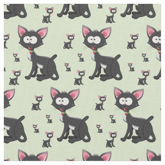 Tecido Gatos Negros Quimsos (Detalhe)