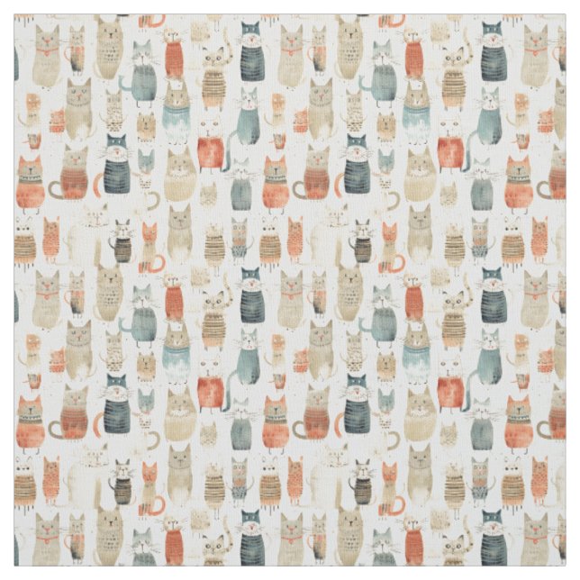 Tecido Gatos no País das Maravilhas: Gato Whimsy (Modelo)