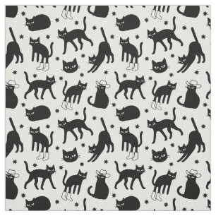 Tecido Gatos Pretos