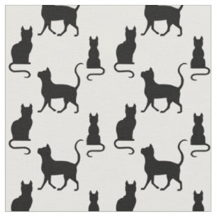 Tecido Gatos pretos/silhueta do gato/gatinho no png do