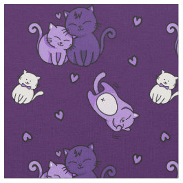 Tecido Gatos Roxos Cujos Gatos São Roxos, com Preguiçosa,