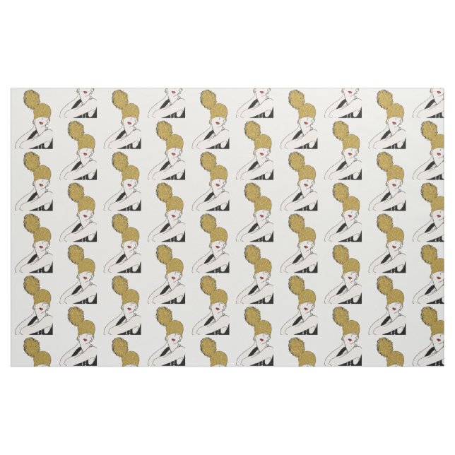 Tecido Gatsby Dourado Girl Party Room Decor Cotton (Fat Quarter)